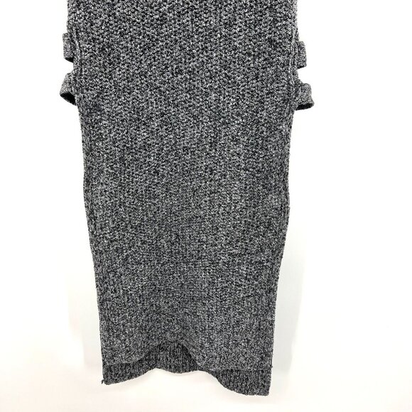 Cliche Wool Blend Turtleneck Heathered Gray Tunic Sleeveless Sweater Small - Picture 3 of 9
